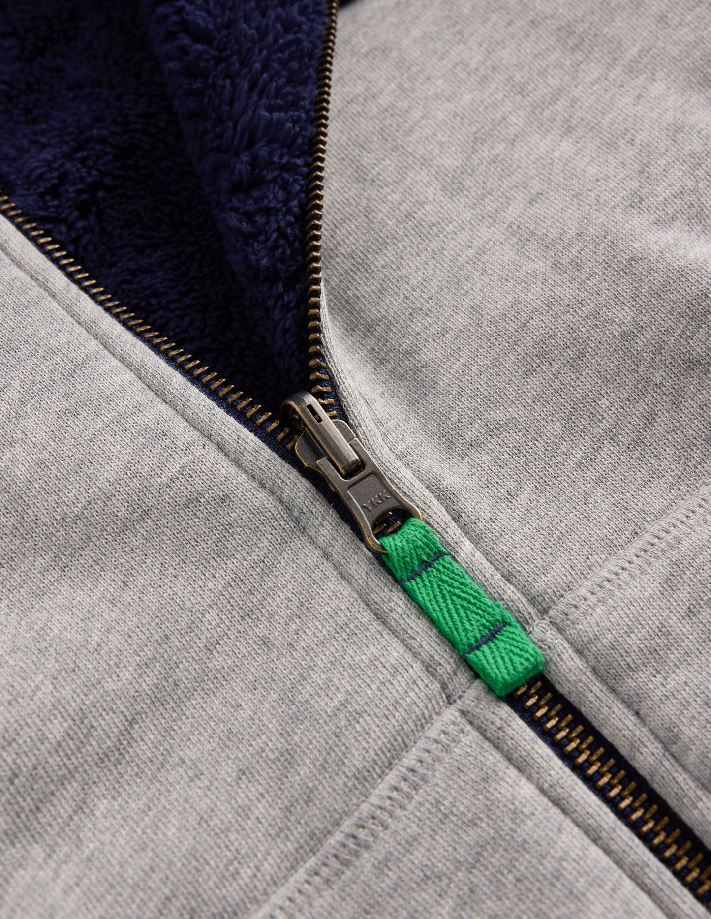 Reversible Borg Hoodie-Grey Marl