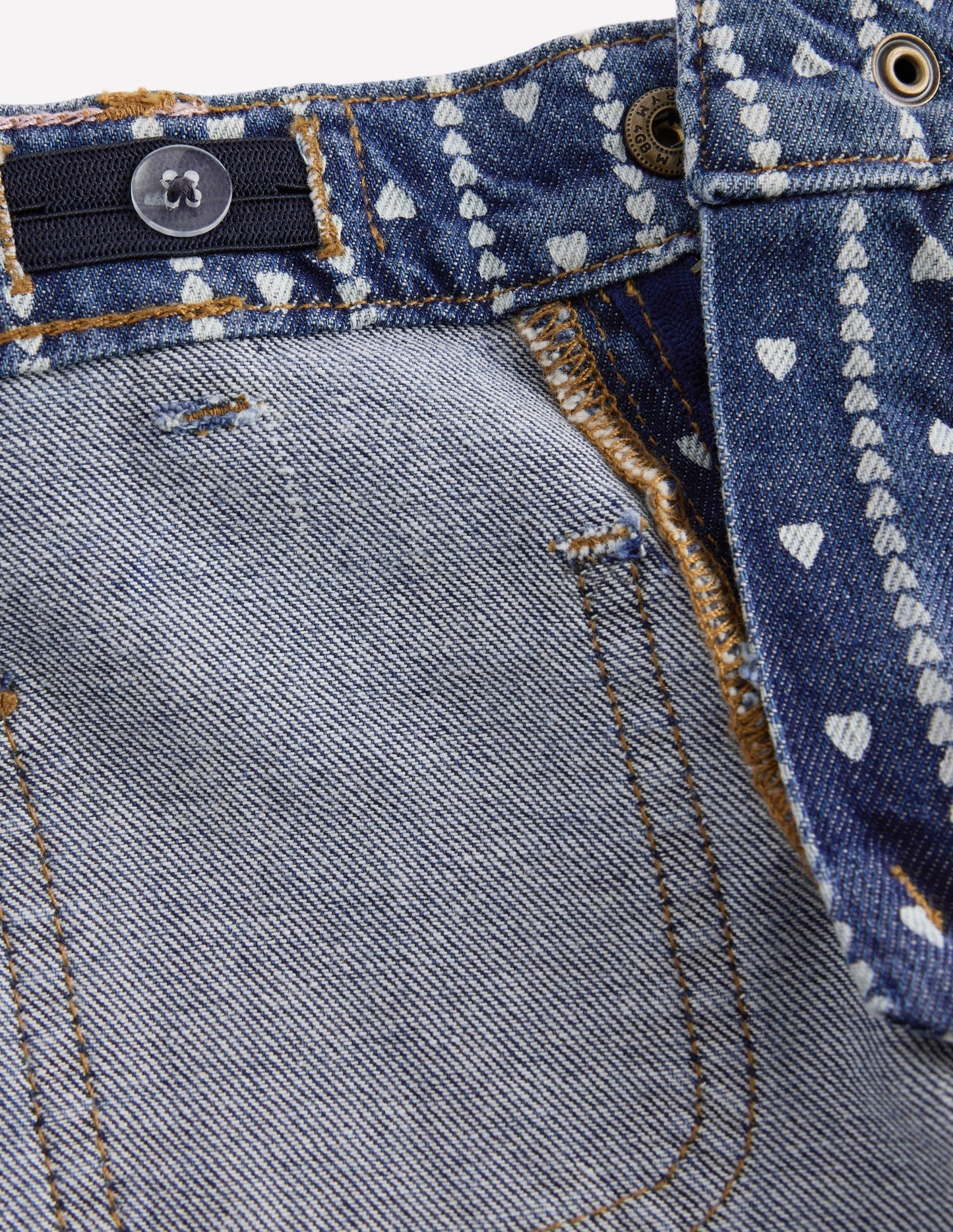 Patch Pocket Straight Jeans-Hearts