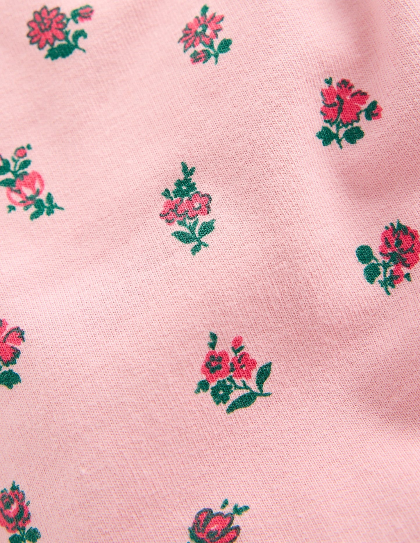 Jersey Pull-on Trousers-Pink Vintage Ditsy Floral