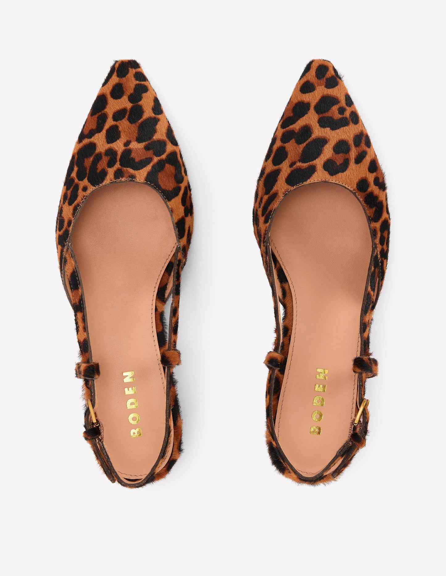 Mini Block Sling Backs-Classic Leopard