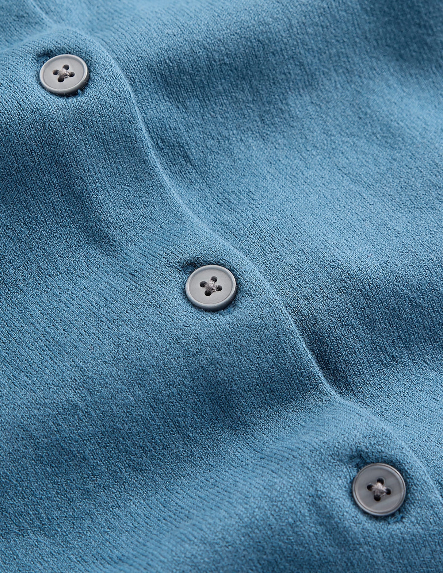 Camilla Cotton Crew Cardigan-Storm Blue