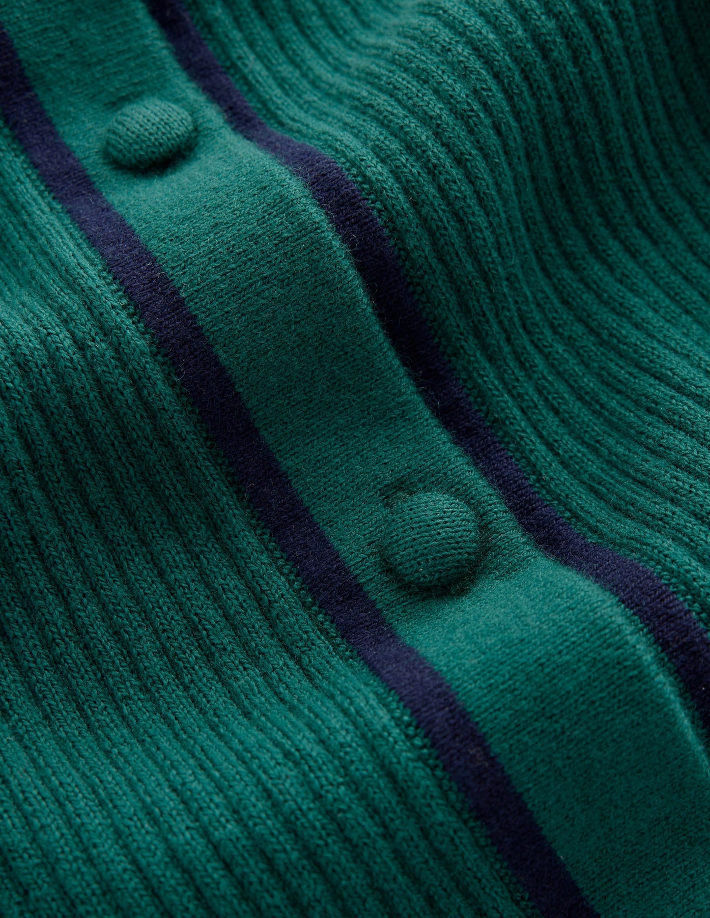 Paula Ribbed Crew Cardigan-Midnight Teal
