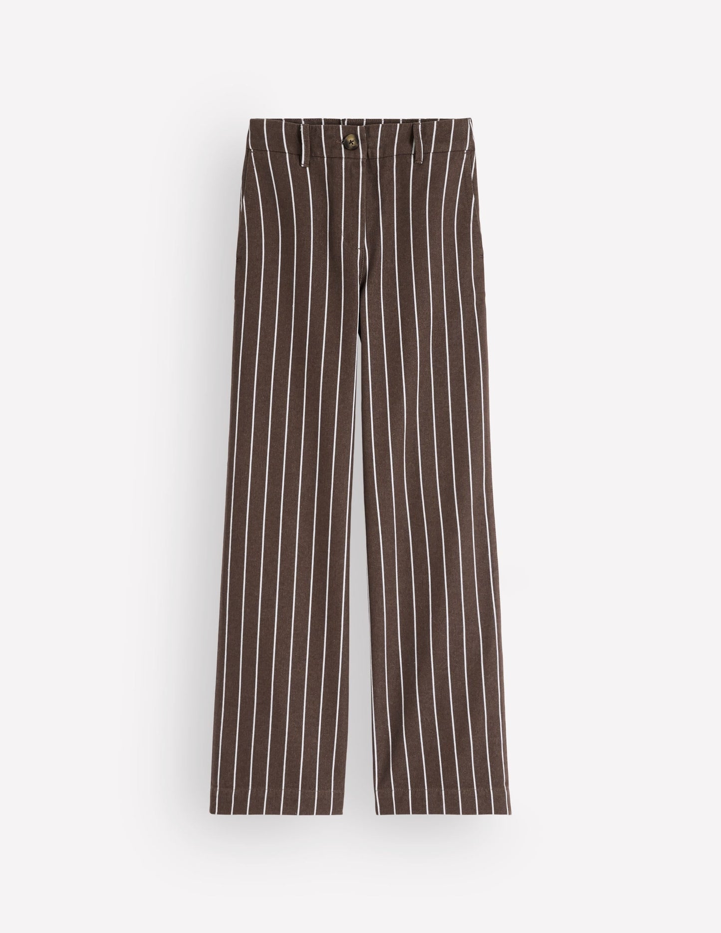 Belgravia Twill Trousers-Brown Stripe