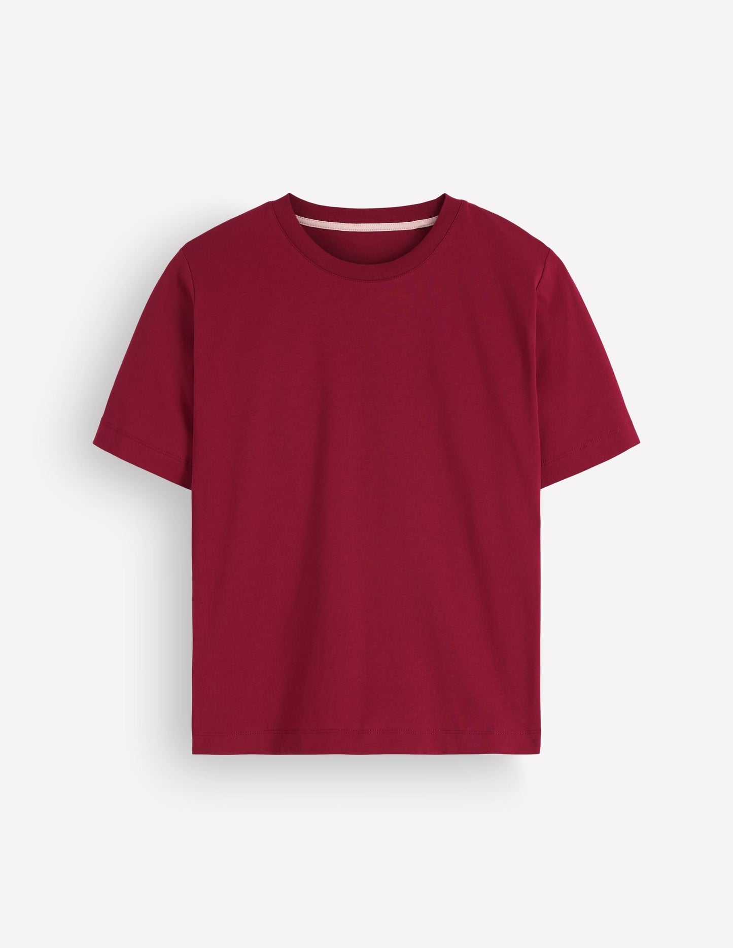 Relaxed Cotton T-shirt-Ruby Red