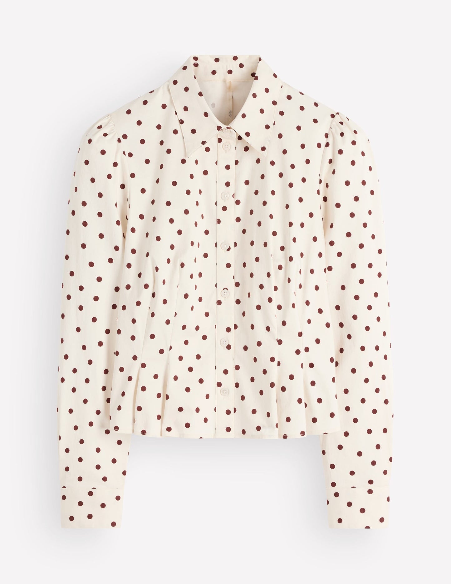Julia Darted Cotton Shirt-Ivory, Boden Spot