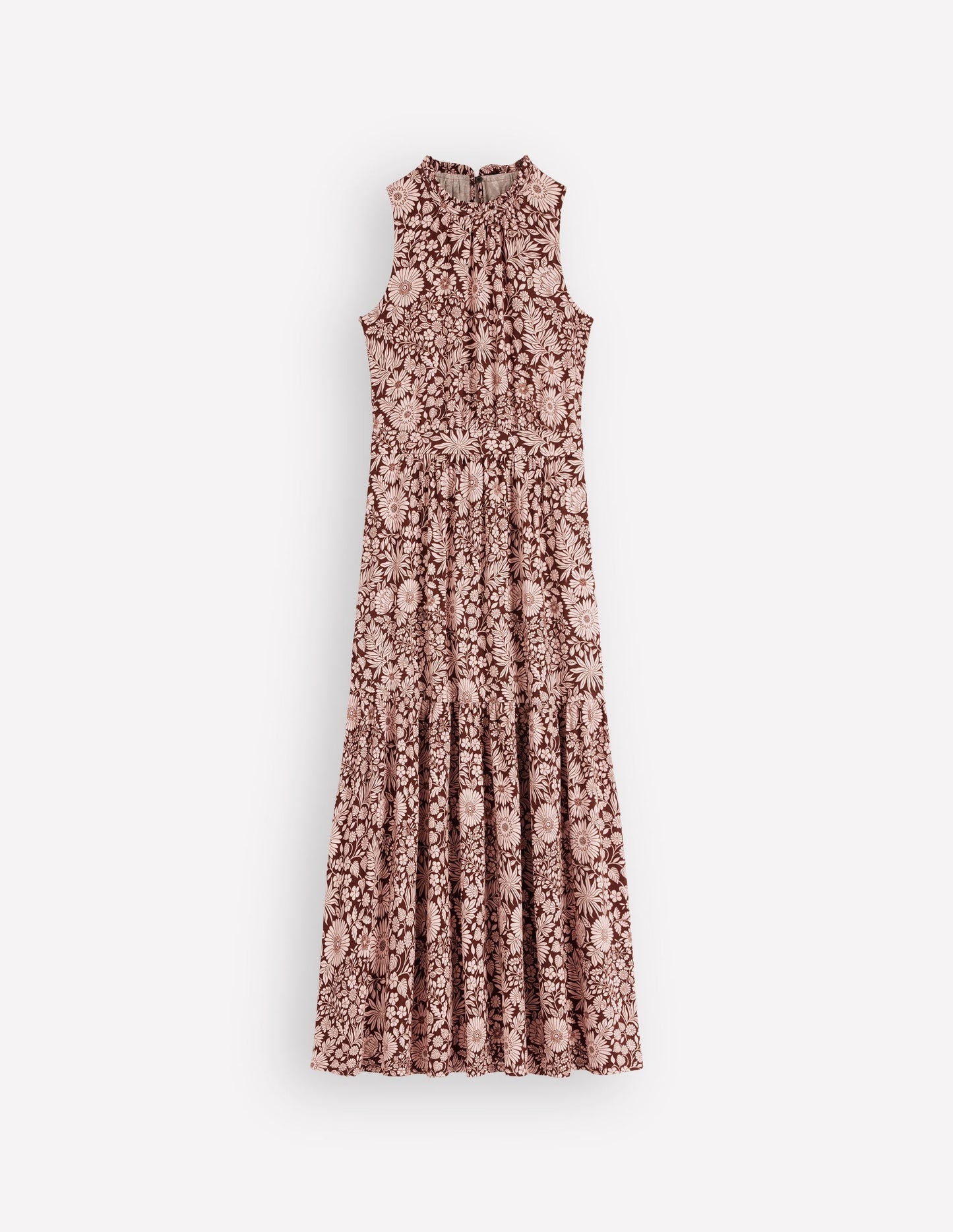 Camalie Jersey Maxi Dress-Raw Umber, Flowerbed Bloom