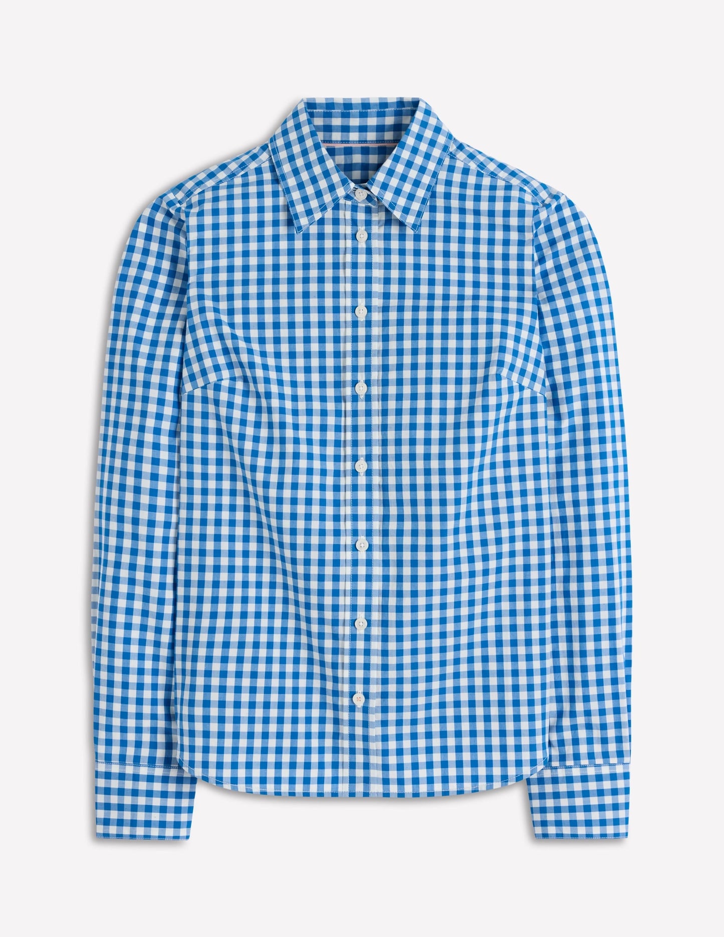 Sienna Cotton Shirt-Kingfisher Blue Gingham