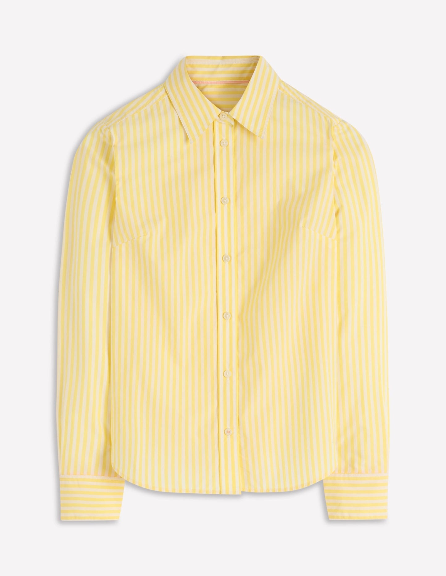 Sienna Cotton Shirt-Yellow Fine Stripe