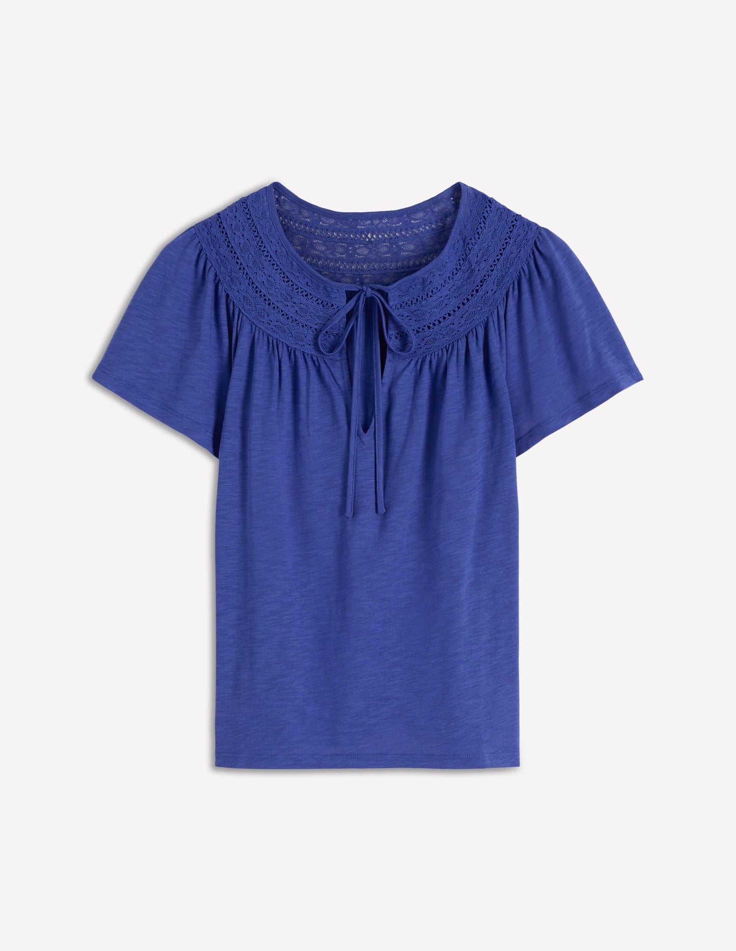 Edi Trim Detail T-shirt-Beaucoup Blue