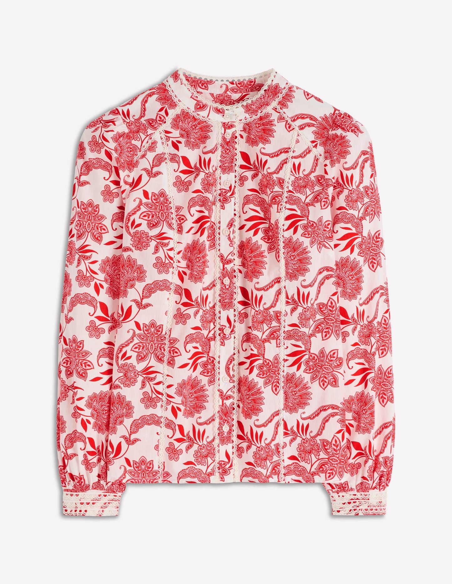 Rhea Trim Insert Cotton Top-Pink, Elegant Blossom