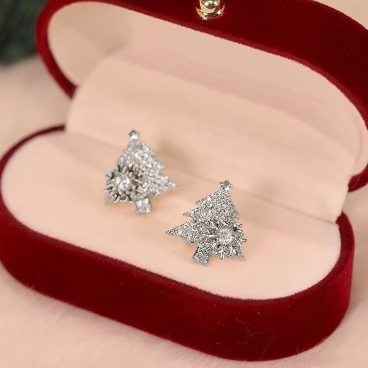🎁Rotatable Snowflake Christmas Tree Earrings