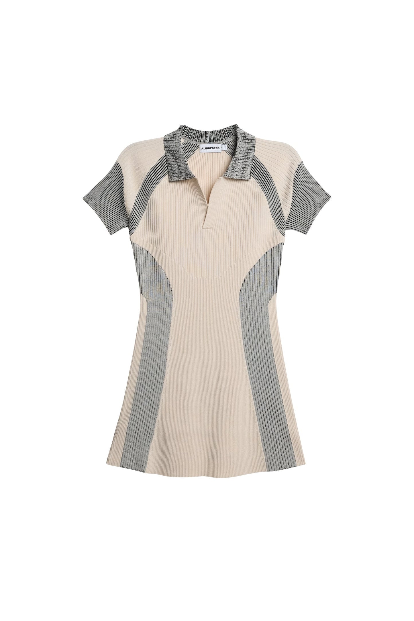 Tala Contrast Rib Knit Dress / Moonbeam