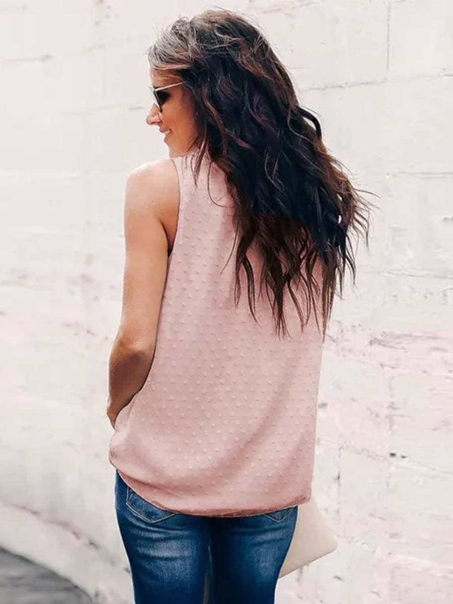 Stunncal Polka Dot Sleeveless Vest