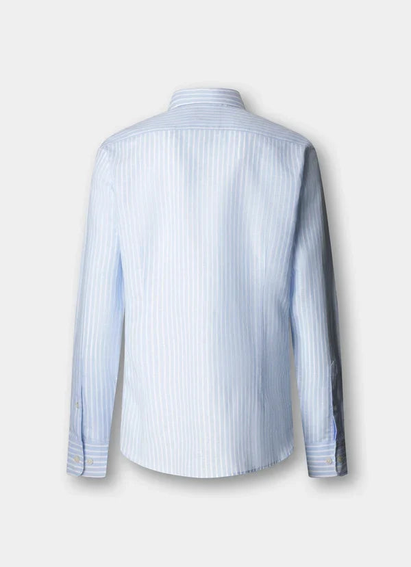 Tailored Fit Butcher Stripe Selvedge Shirt