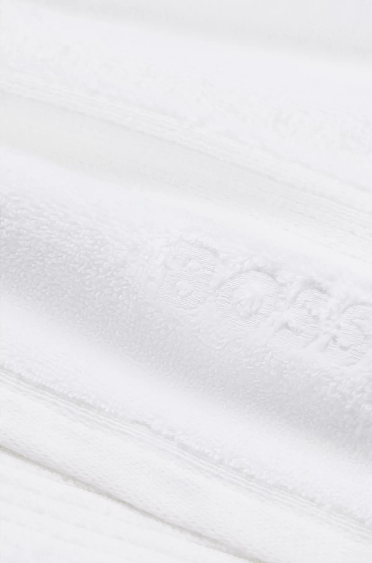 WHITE AEGEAN-COTTON GUEST TOWEL WITH TONAL LOGO