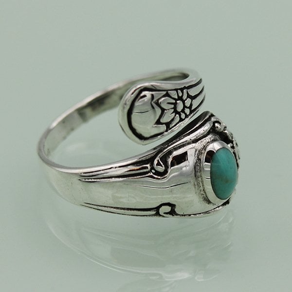 🎁Turquoise Spoon Silver Ring