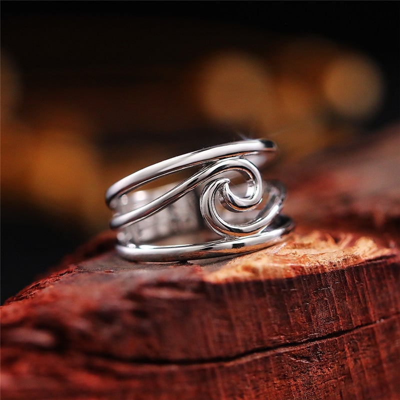 🌊Happiness Comes In Waves Ring💖