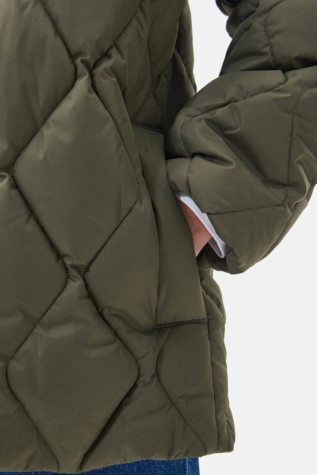 Aster Quilted Jacket - DEEP OLIVE