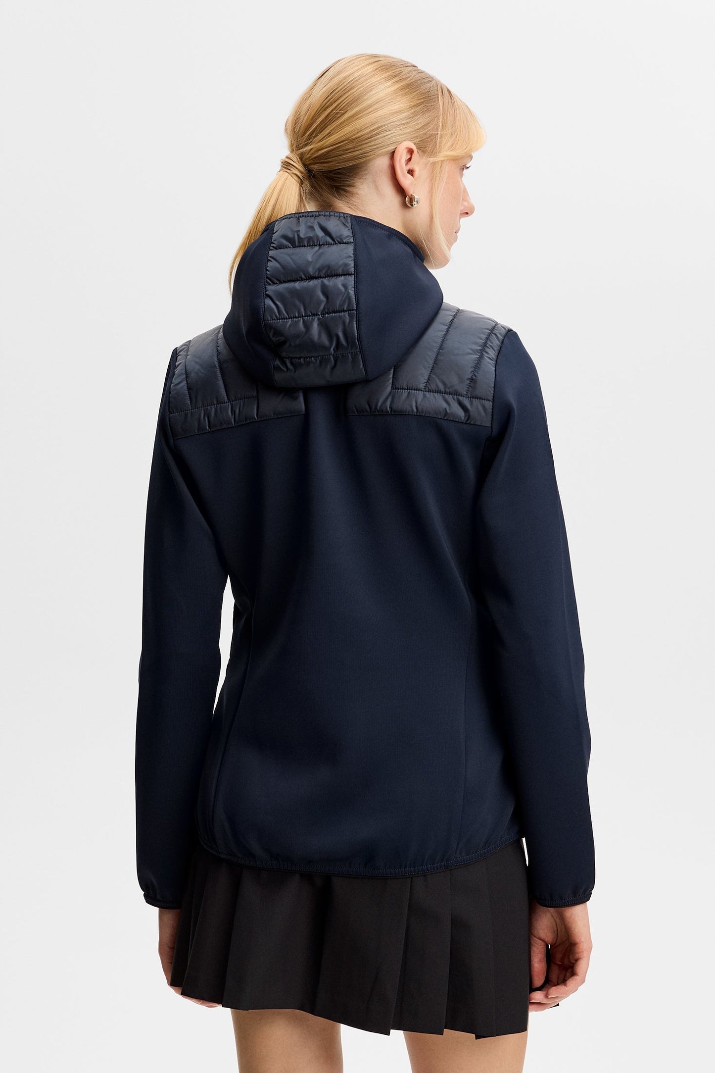 Holma Quilt Hybrid Hood / Navy