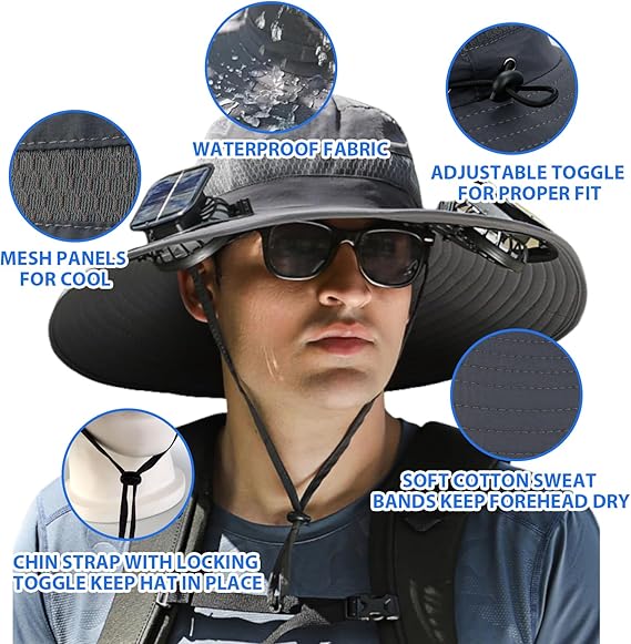 ??Best father¡®s Day Gifts?2025 New Ultralight Solar Fan Sun Hat ¨C Lighter Than a Baseball!?(Only 11oz)£ºJapanese Design