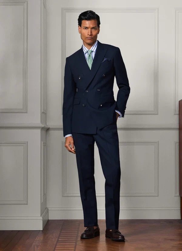 Wool Fresco Double Breasted Suit - Woven In England