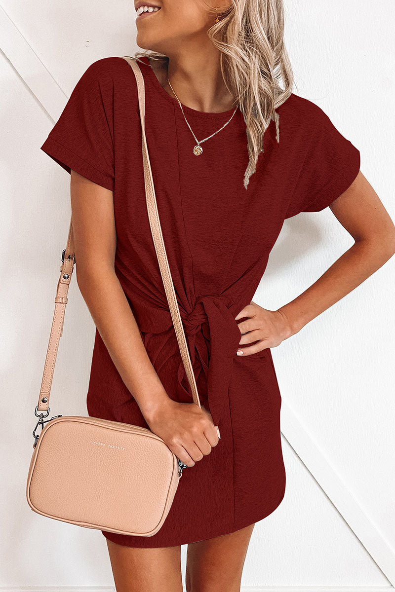 Stunncal Fashion Sexy Solid Split Joint O Neck Princess Dresses(6 colors)