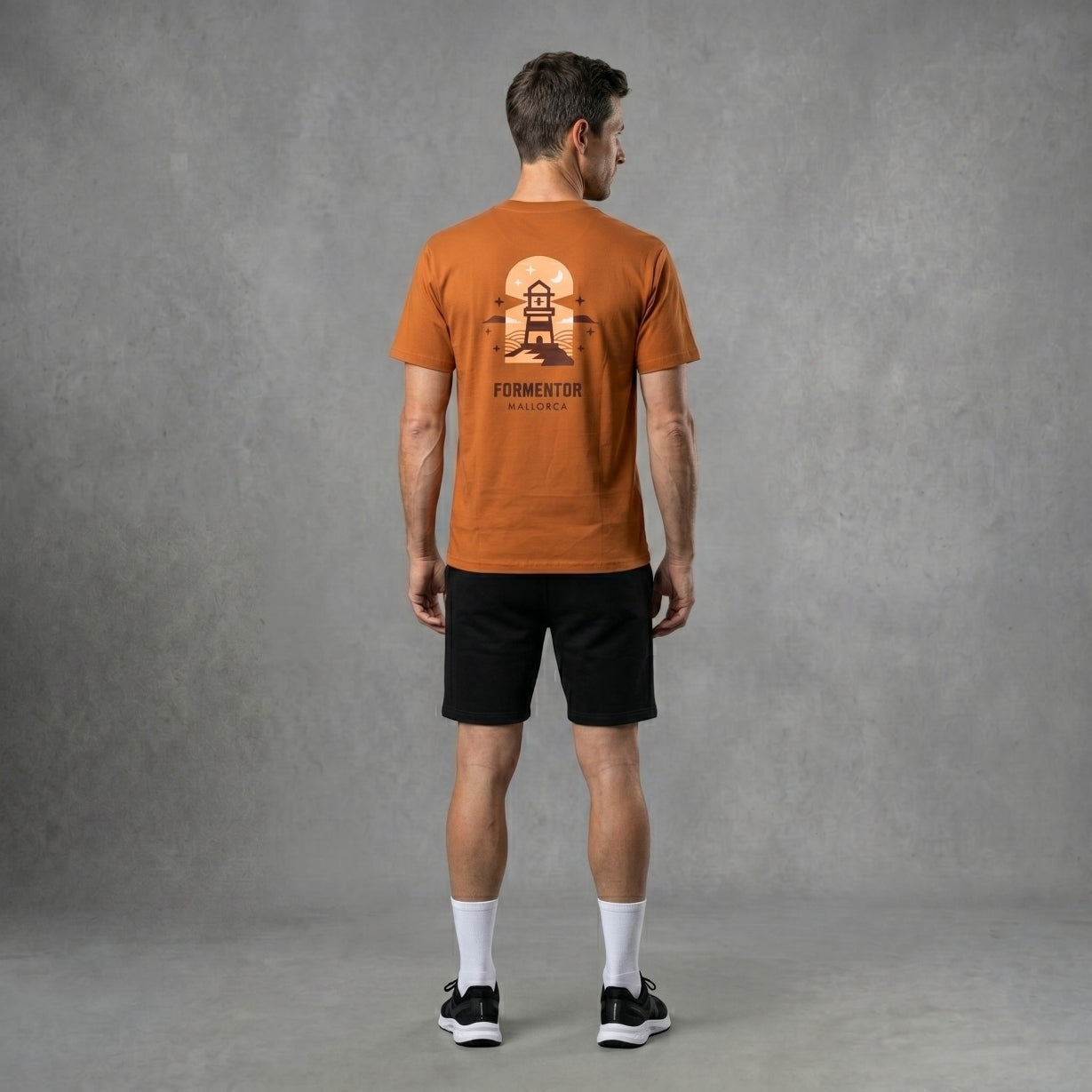 Groovy Mallorca Lighthouse T-Shirt Rust