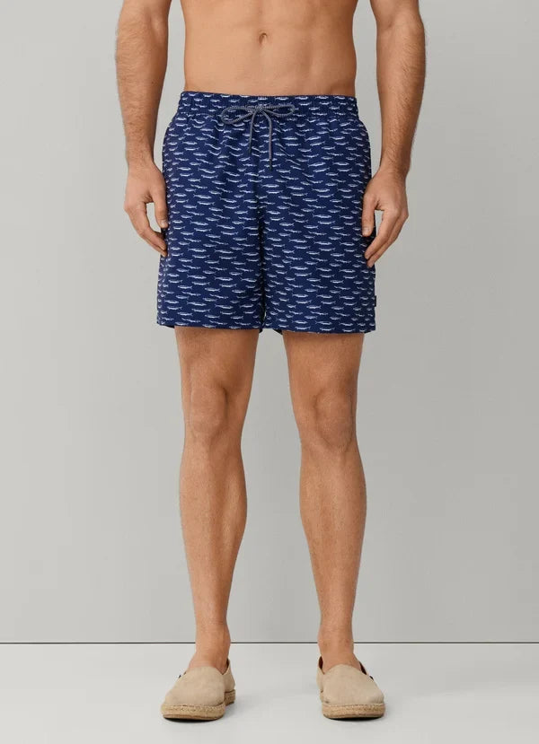 Sardine Print Swim Trunk