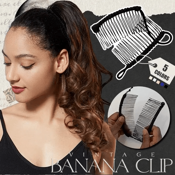 🔥Vintage Stretchy Banana Hair Clip✨