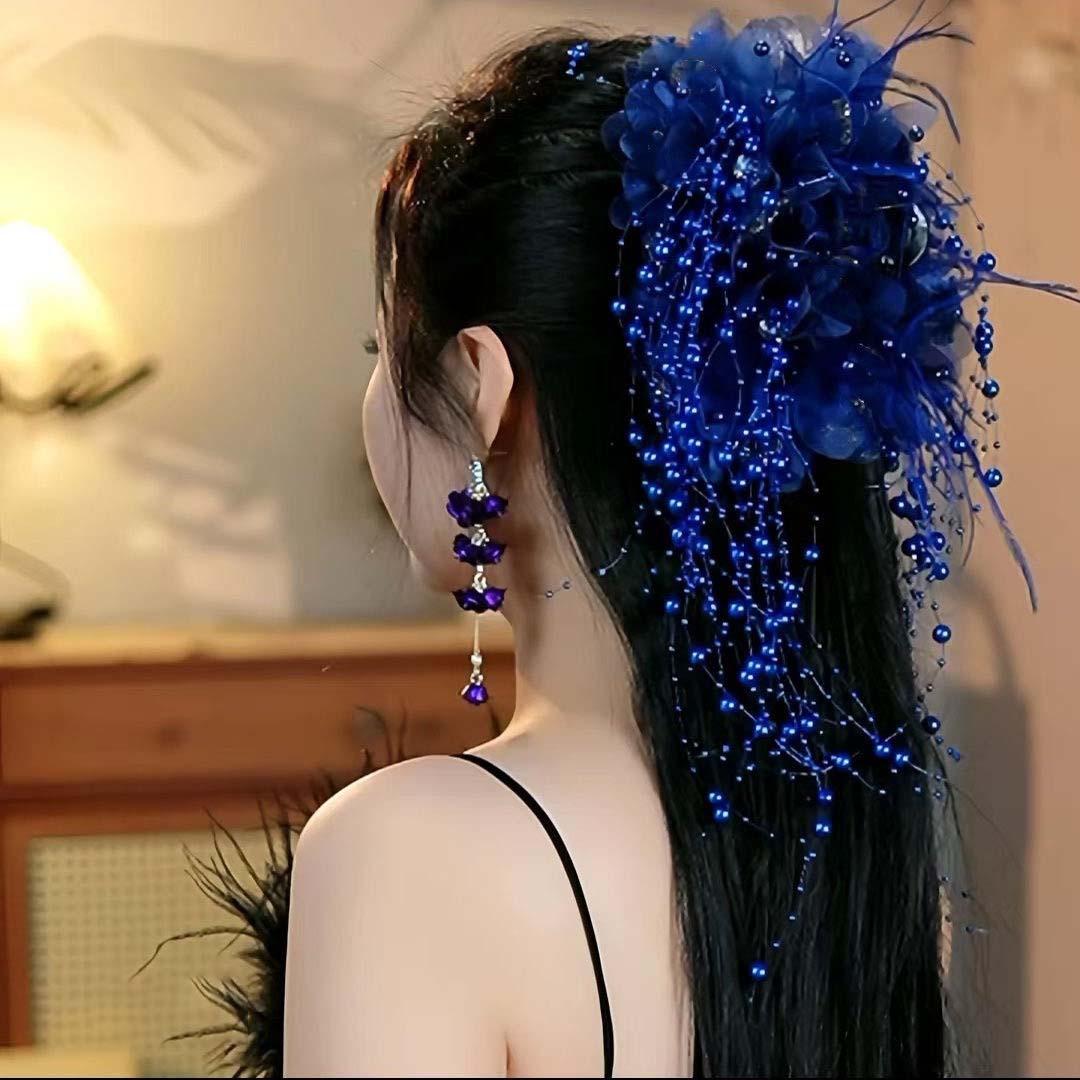 Butterfly Tears Tassel Hair Clip