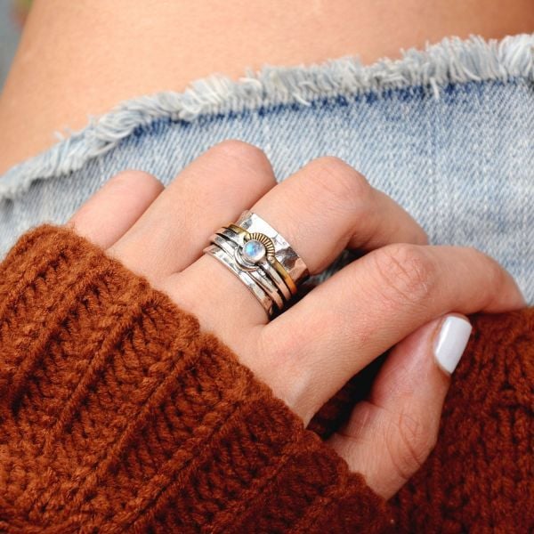 🎁Sun and Moon Surrounding Gemstone Ring