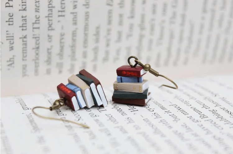✨Stack of Books Earrings, Library Colours - Perfect Gift for your book lover friends