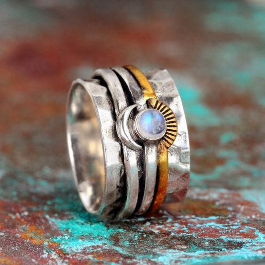 🎁Sun and Moon Surrounding Gemstone Ring