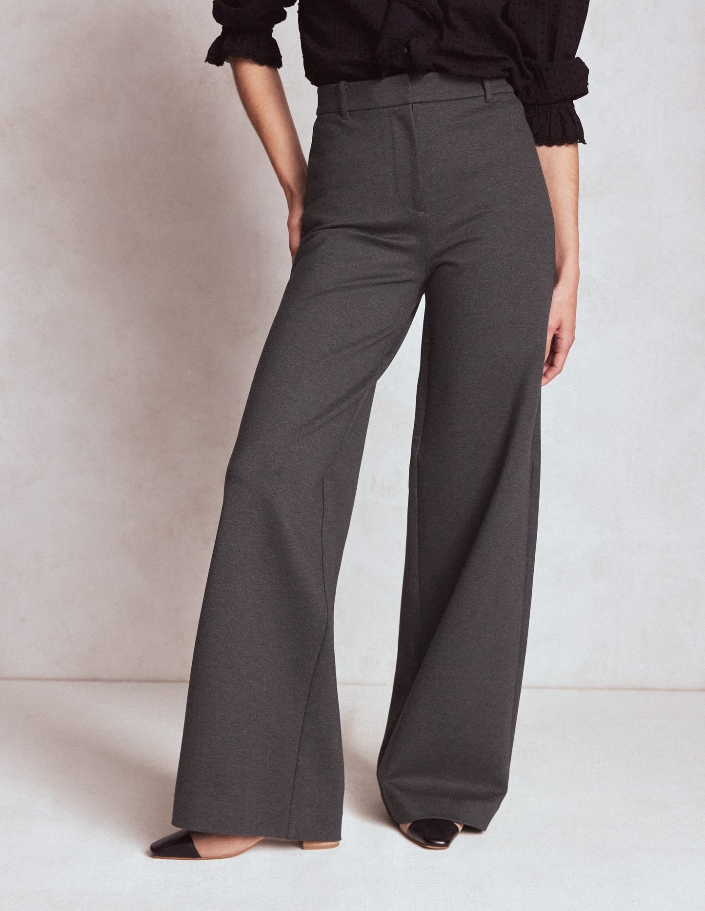 Belgravia Ponte Trousers-Charcoal
