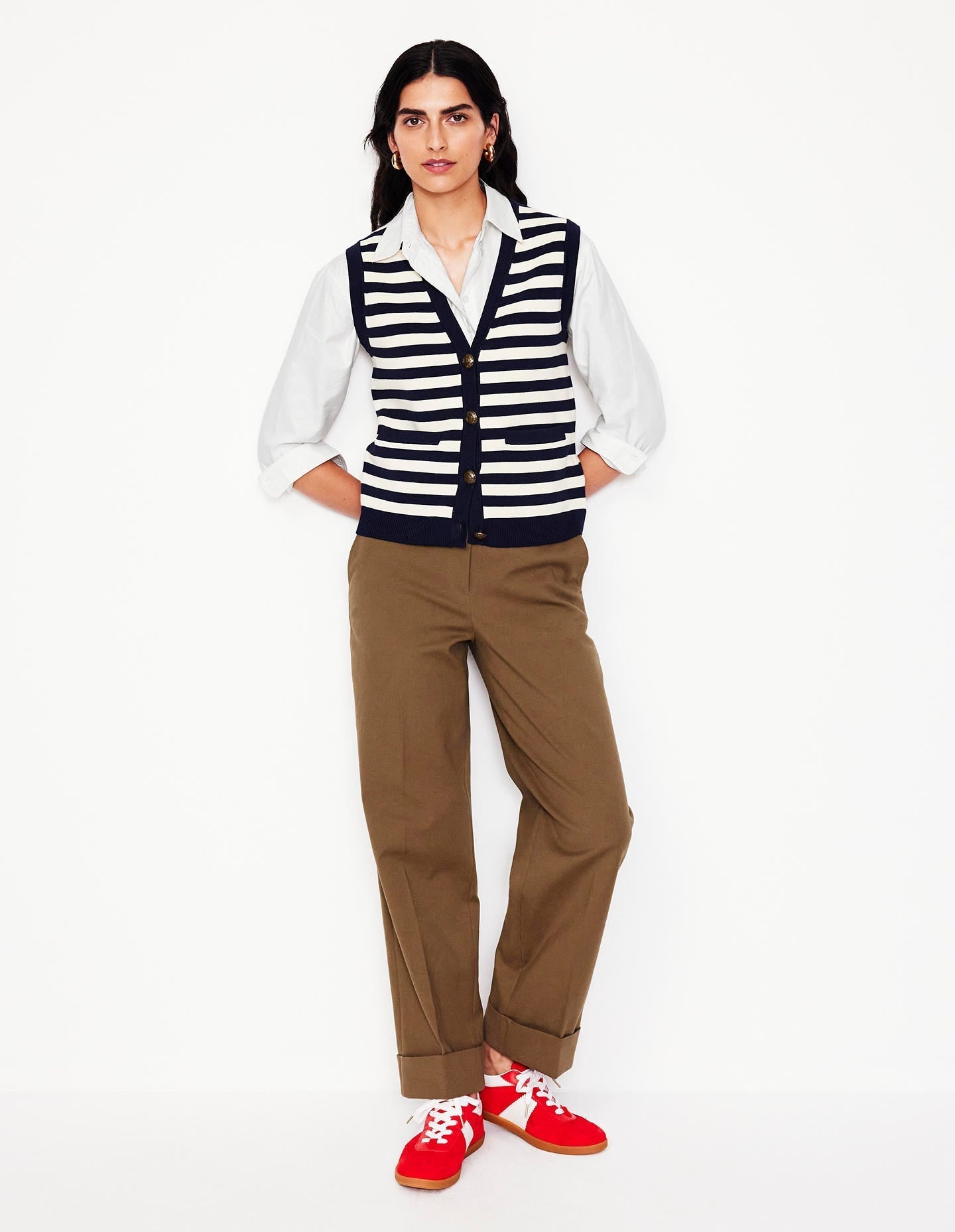 Sadie Relaxed Cotton Shirt-White Oxford