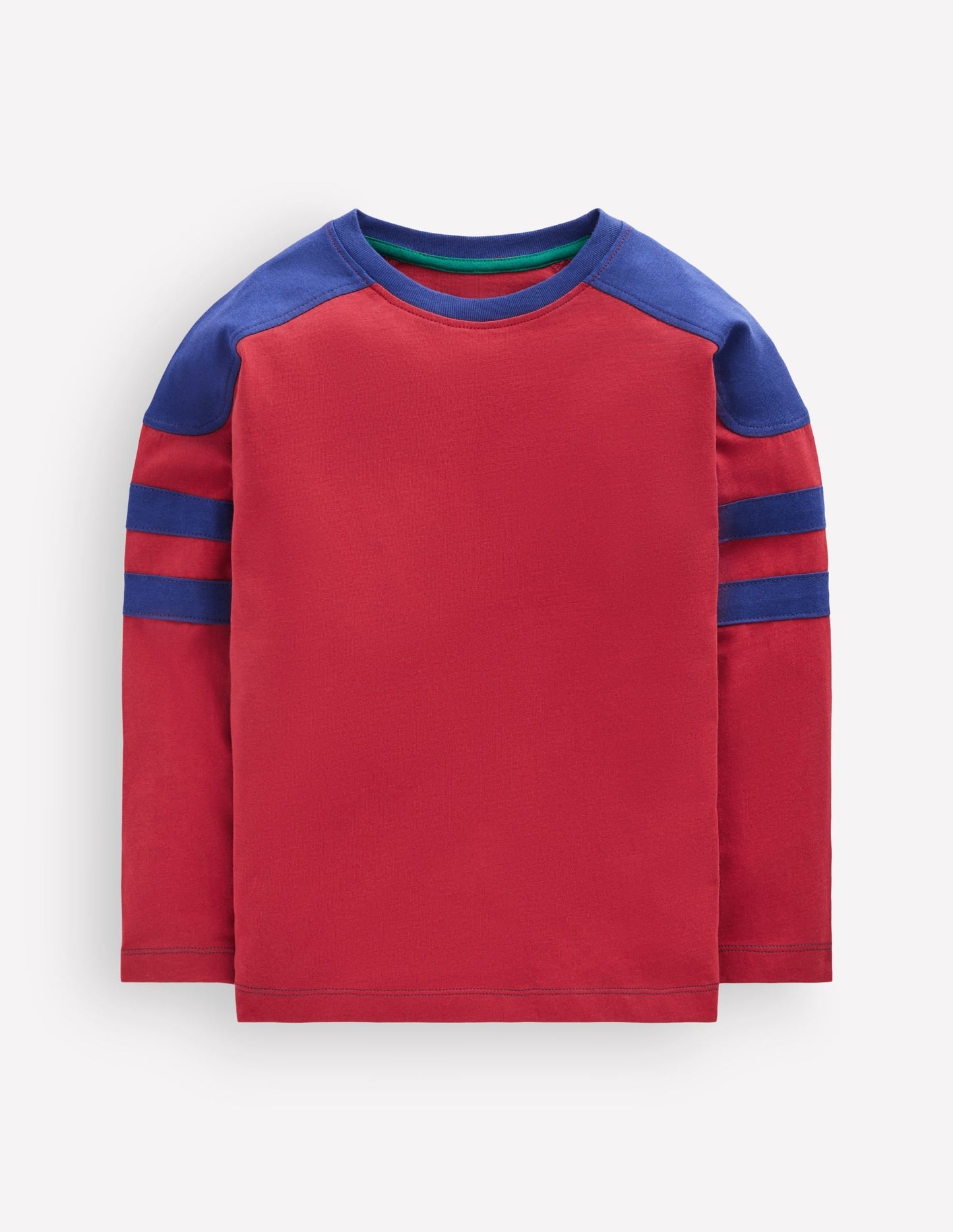 Colour Block T-shirt-Red Earth
