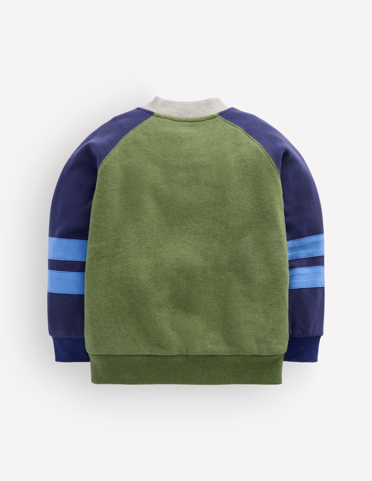 Fleece Lined Bomber-Green / Blue Colourblock
