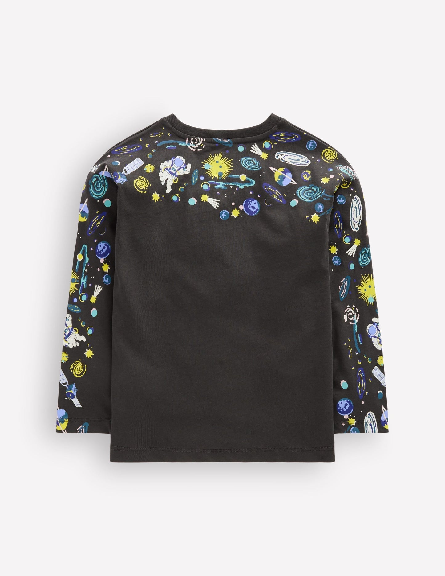 Front and Back Glow T-shirt-Shadow Grey Space