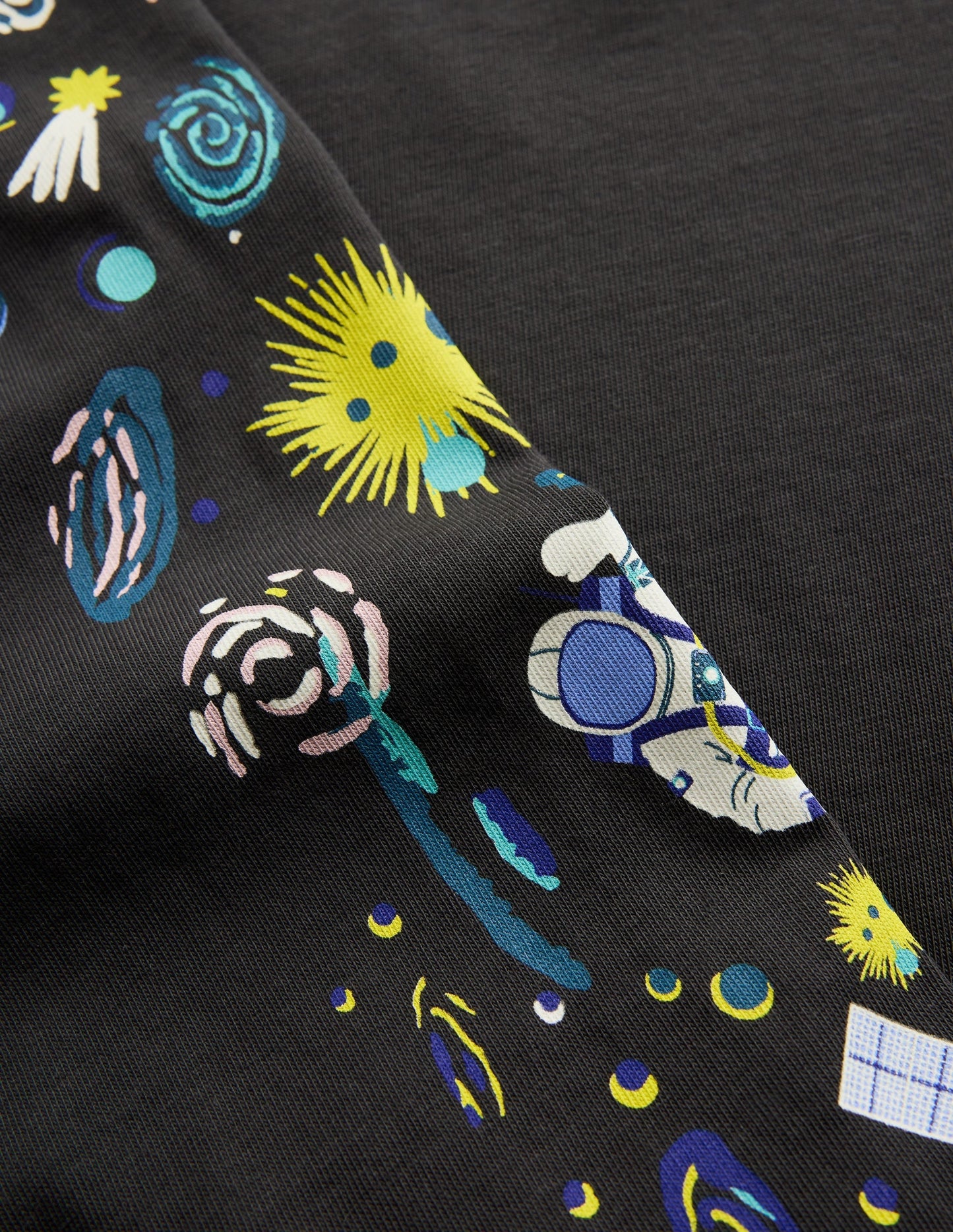 Front and Back Glow T-shirt-Shadow Grey Space