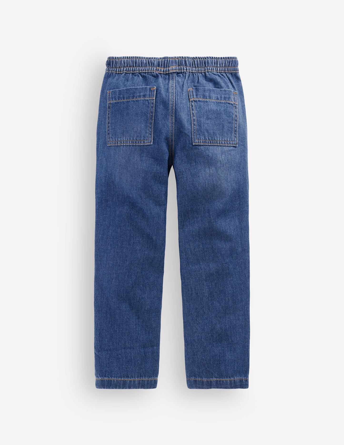 Easy Straight Trousers-Denim