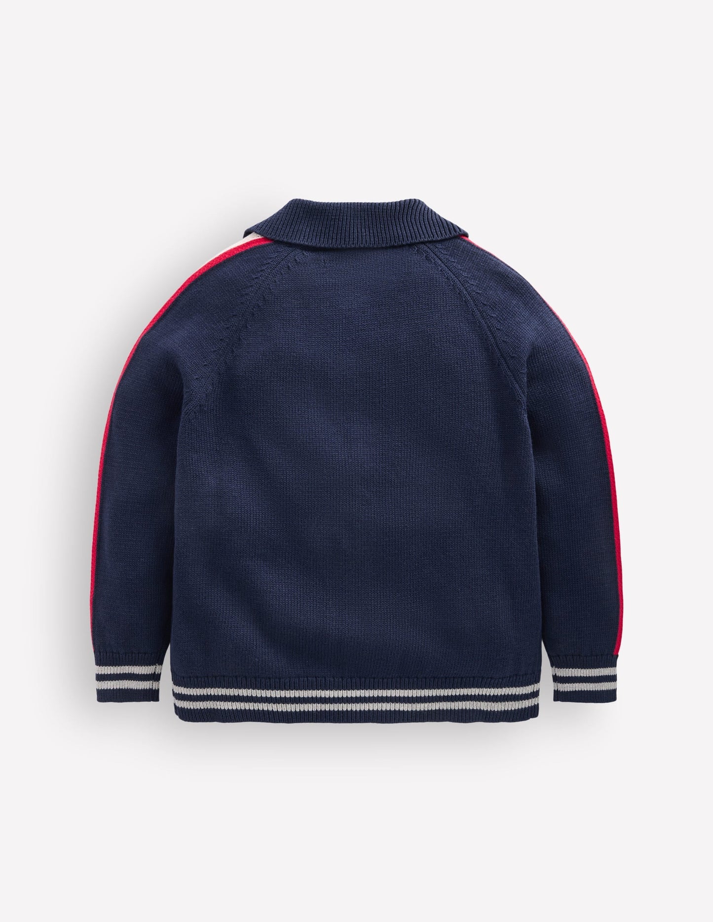 Smart Zip-through Jumper-Navy Marl