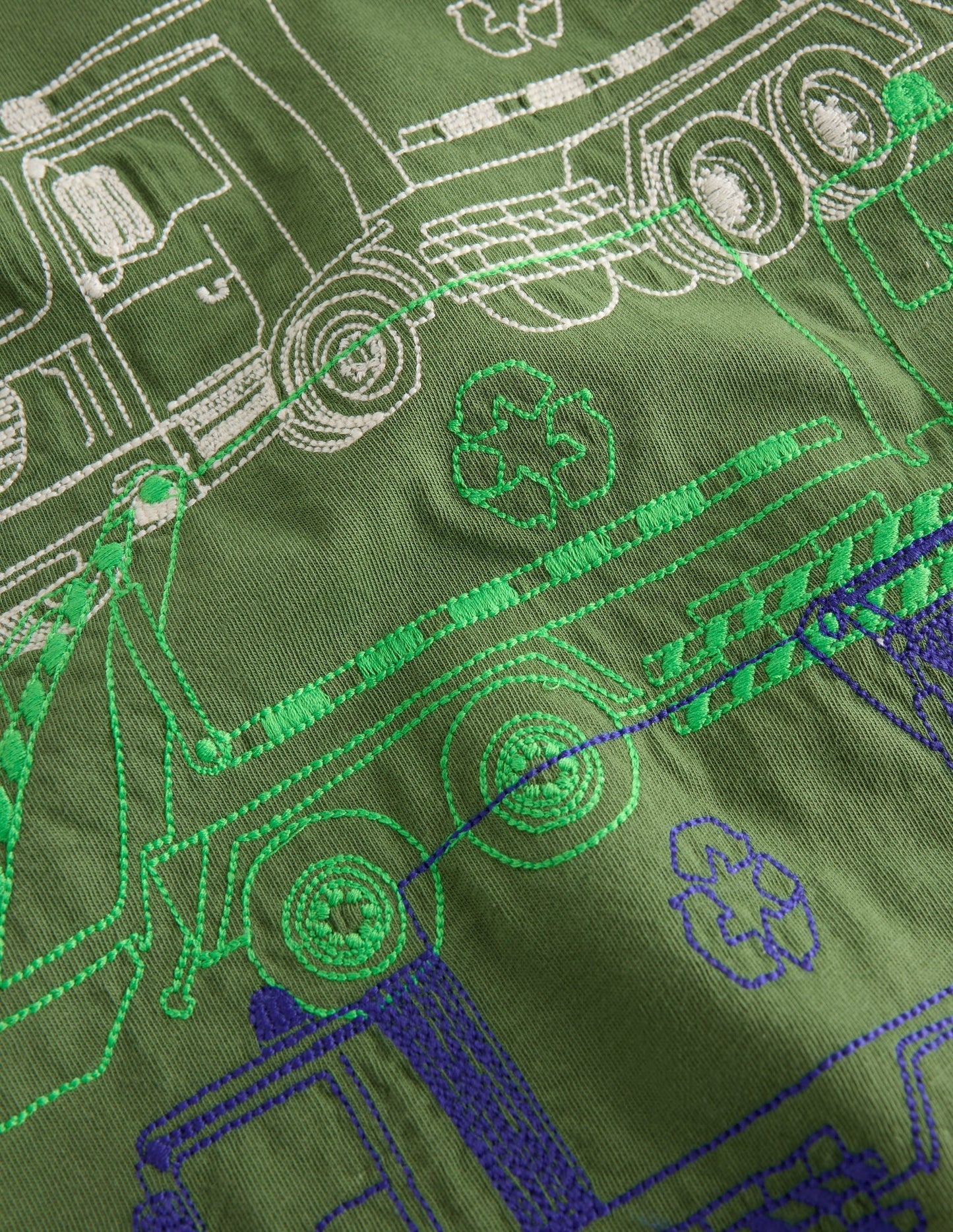 Stacking Superstitch T-shirt-DILL RECYCLE TRUCKS