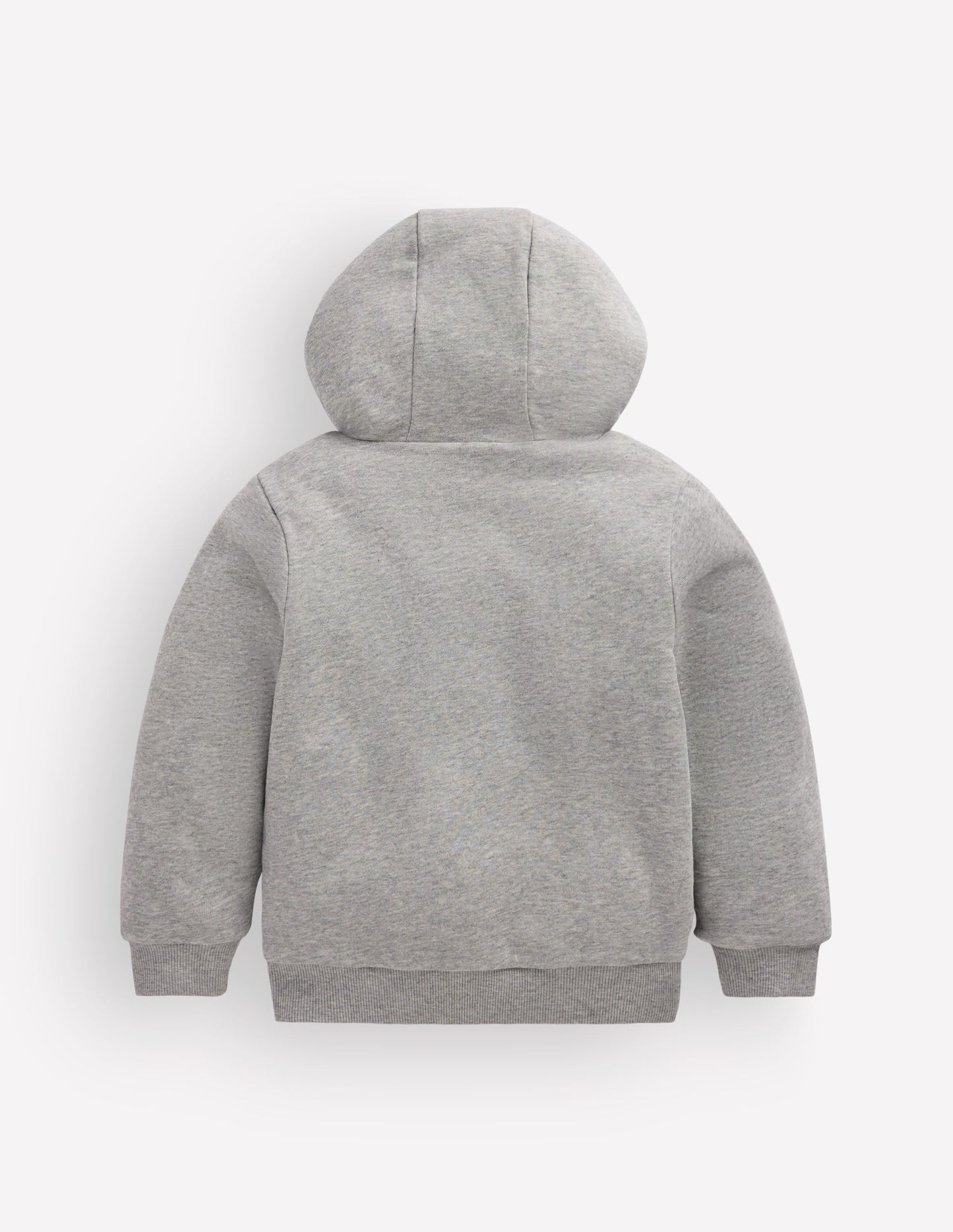 Reversible Borg Hoodie-Grey Marl
