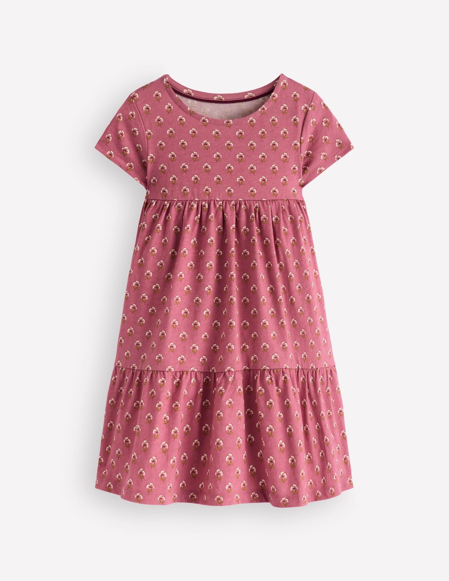 Ariel Twirly Jersey Dress-Pink Floral