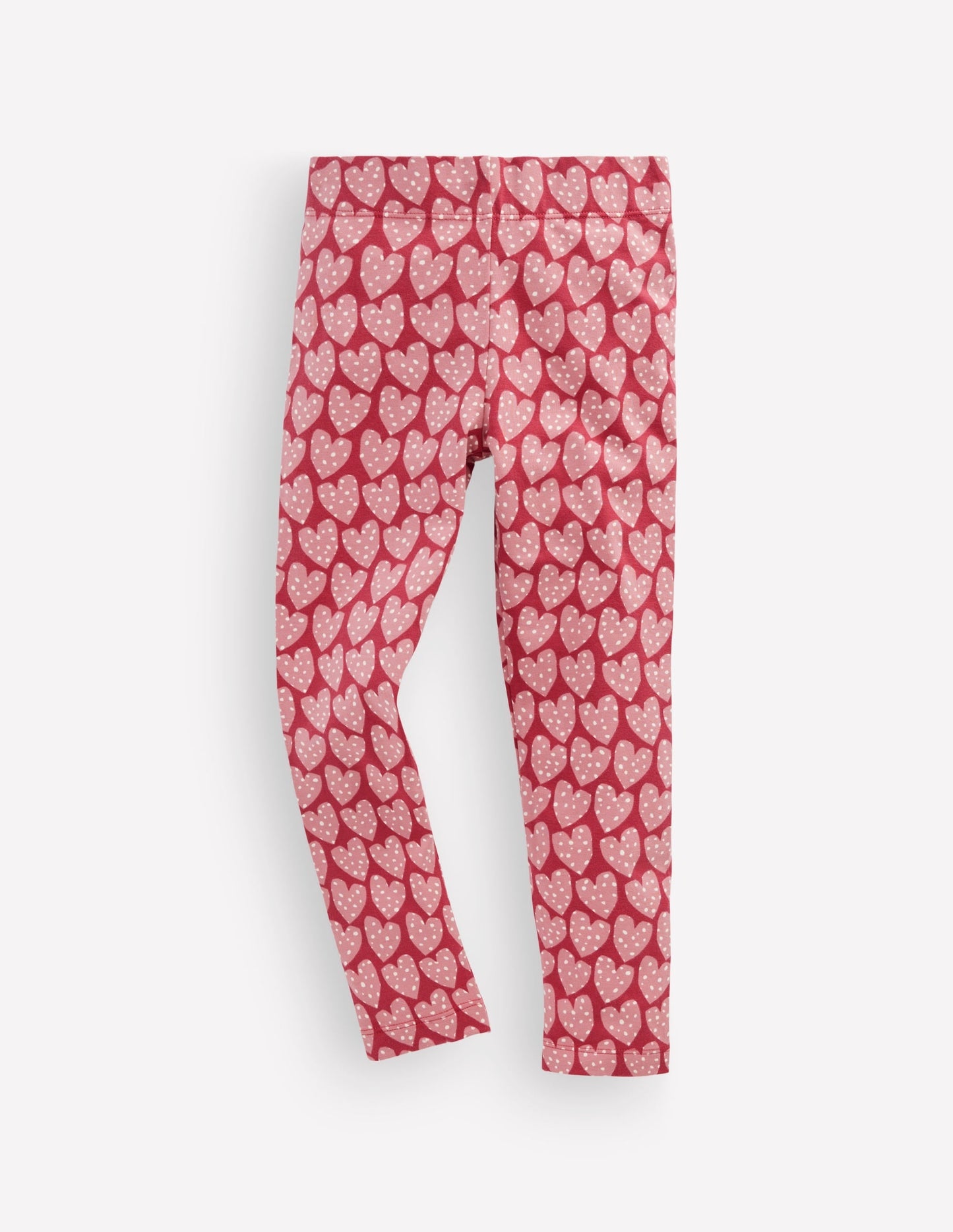 Fun Leggings-Red Earth Spotty Hearts