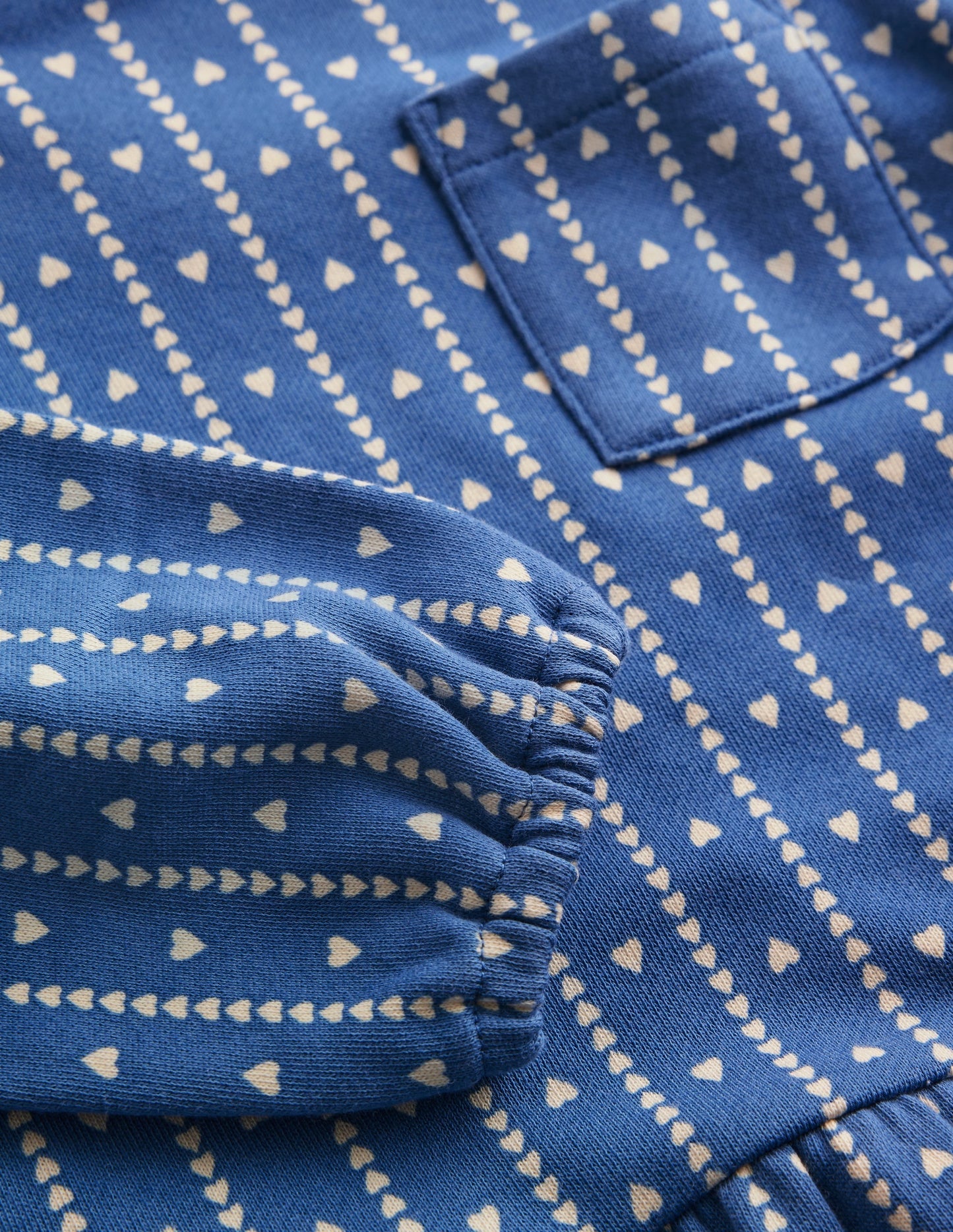 Minna Sweatshirt Dress-Blue Heart Stripe