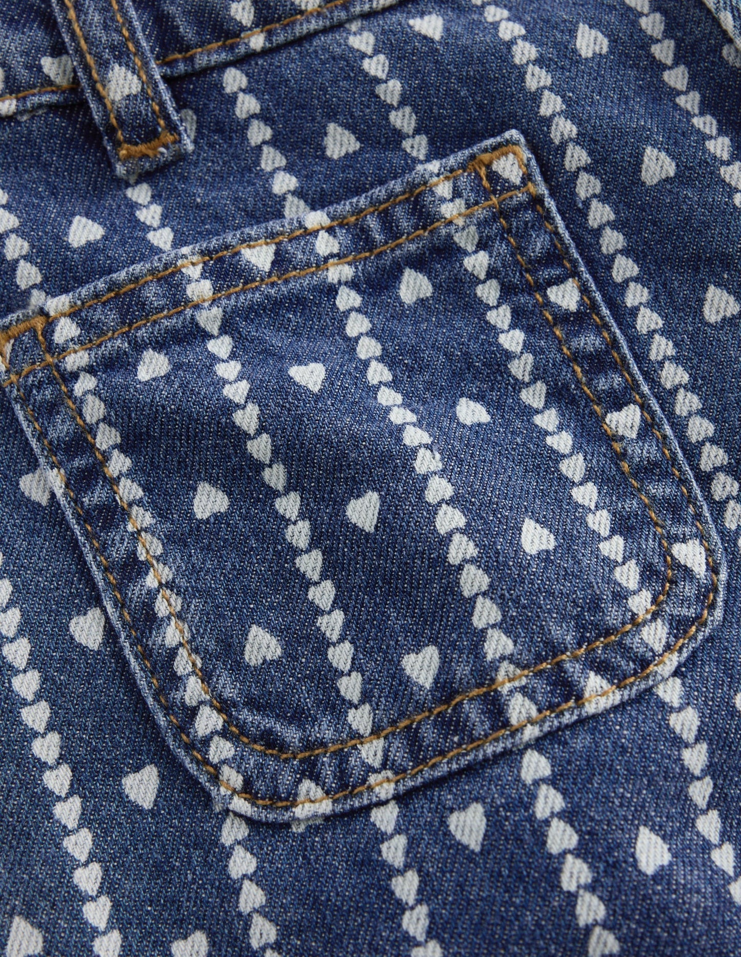 Patch Pocket Straight Jeans-Hearts