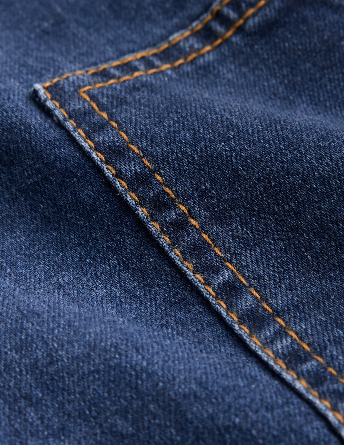 Adeline A-Line Dungaree Dress-Plain Denim