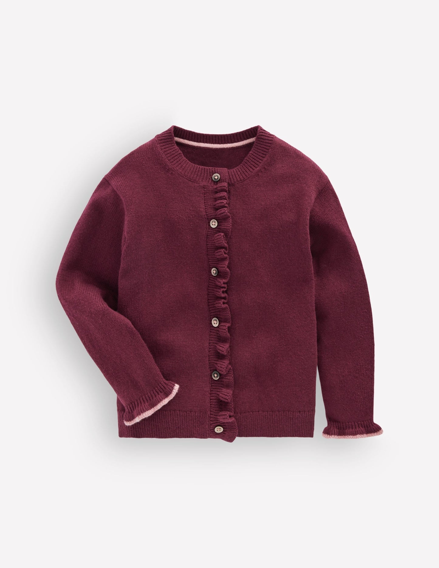 Everyday Frilled Cardigan-Deep Wisteria