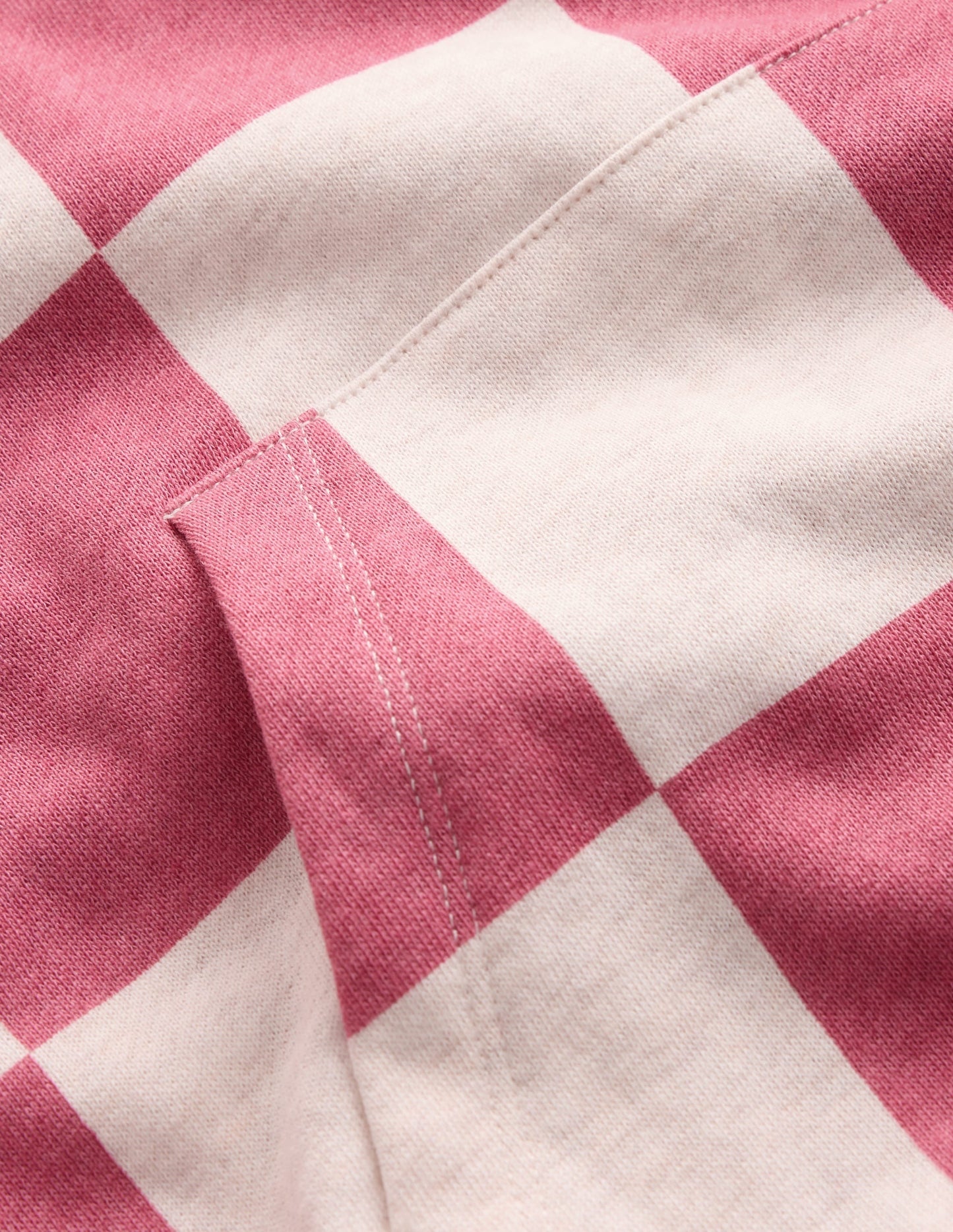 Fun Print Hoodie-Pink Checkerboard